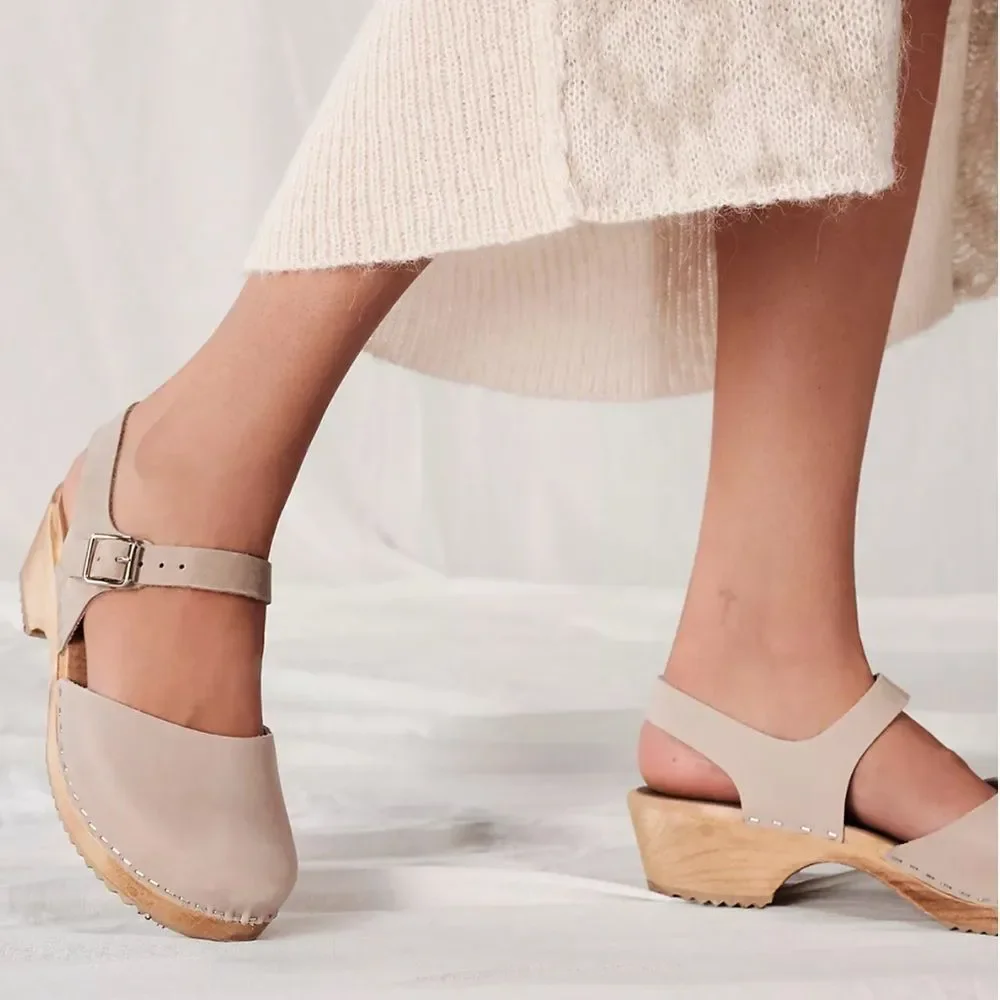 Free People MIA Sofia Clog Suede EU 37 US 7